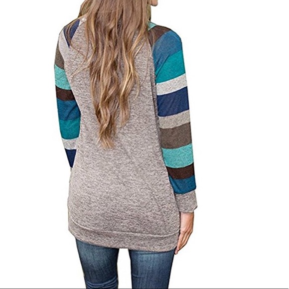 Chic Colorblock Lightweight Tunic Sweater - Picture 3 of 3